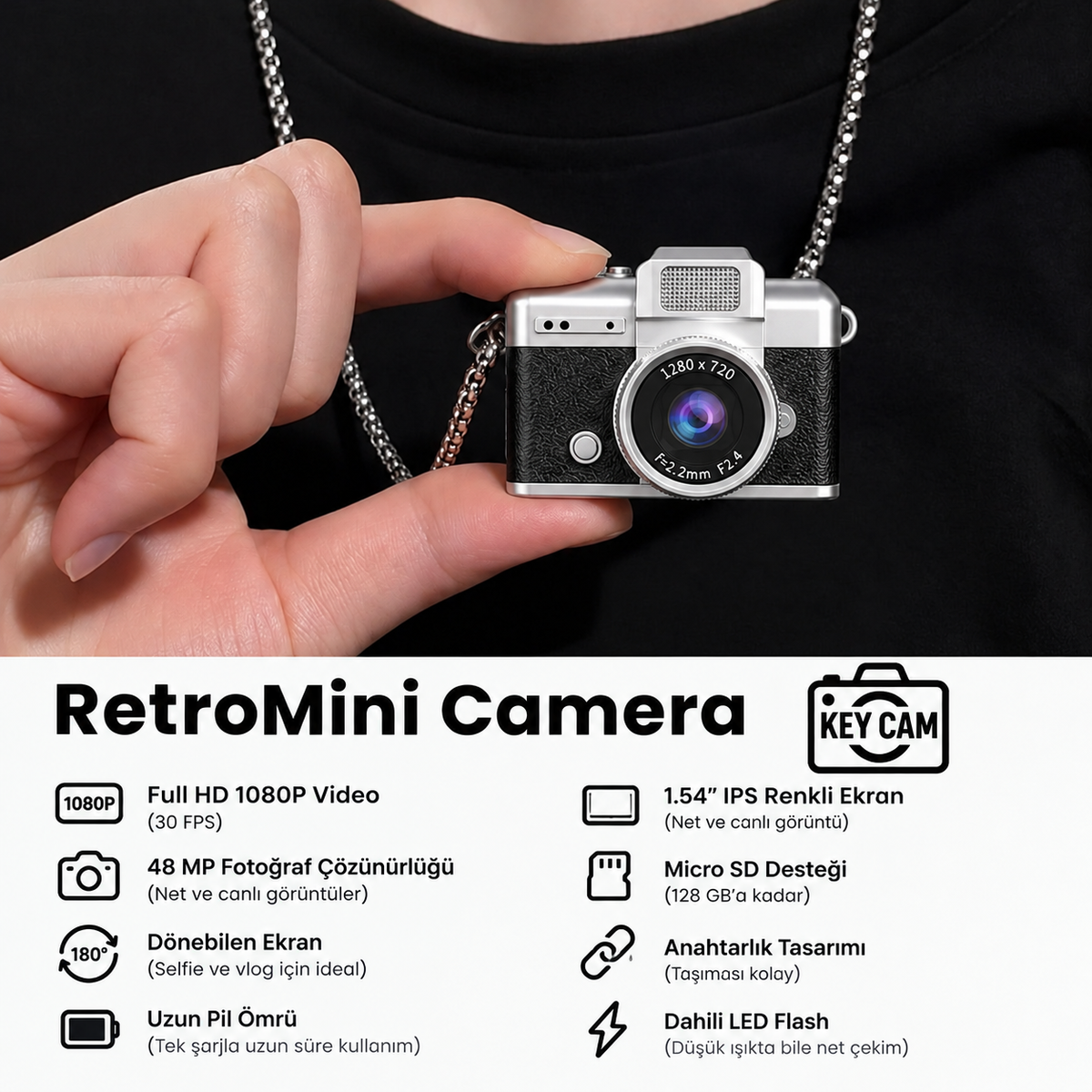 KeyCam™ Retro Mini Kamera