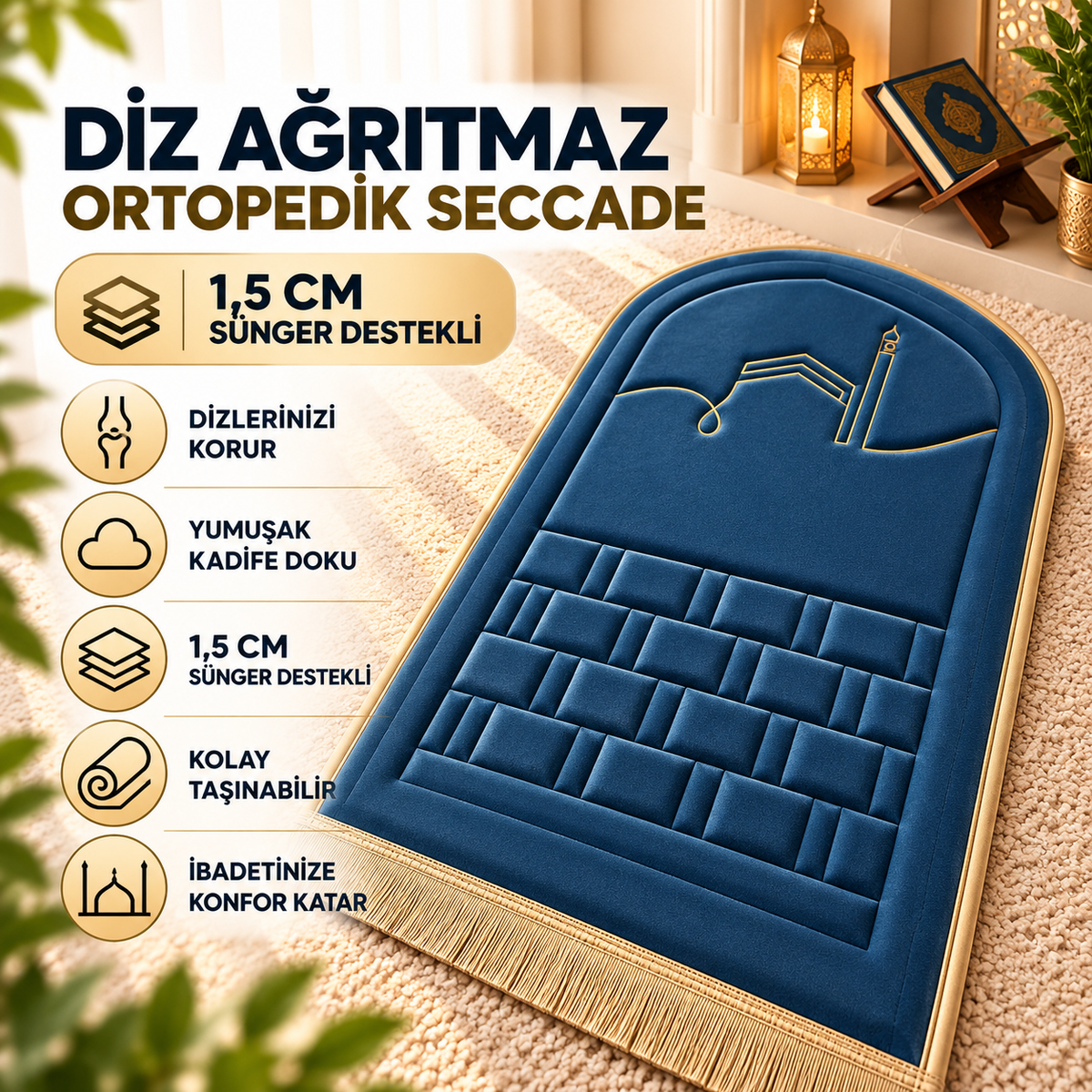 MİHRA Premium Ortopedik Seccade