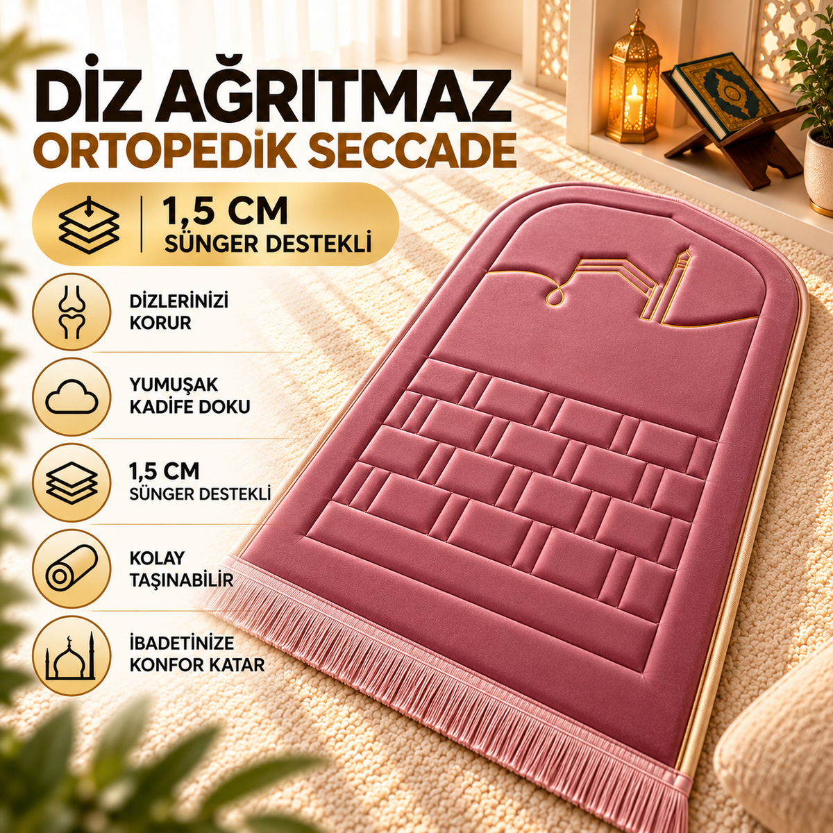 MİHRA Premium Ortopedik Seccade